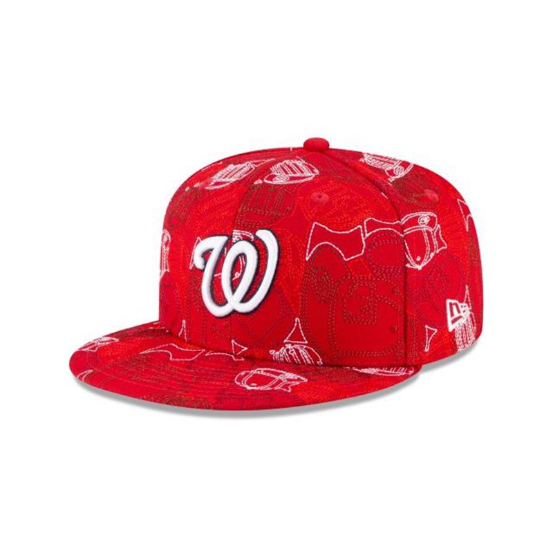 MLB Washington Nationals Cap Chaos 59Fifty Fitted (CLM7832) - Red New Era Caps